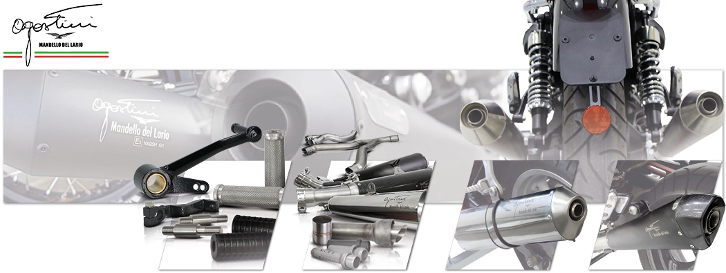 Agostini exhaust systems and footrest systems