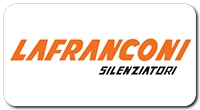 Logo Lafranconi Silenziatori con scritte arancioni e nere su sfondo bianco.