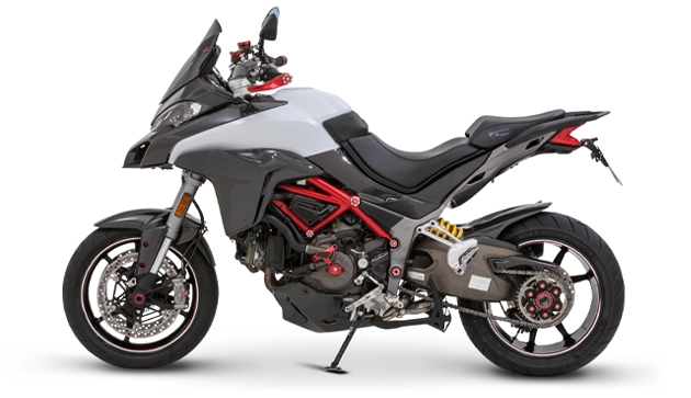 Seitenansicht umgebaute Ducati Multistrada