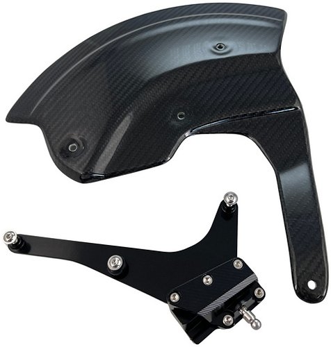 Protector de disco de freno Carbonworld, carbono brillante,