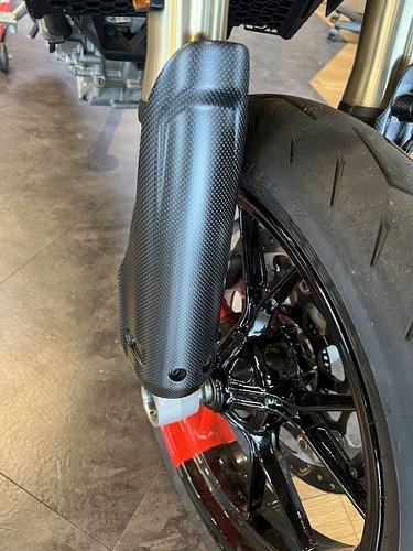 Carbonworld fork protectors, carbon suitable for Ducati 698
