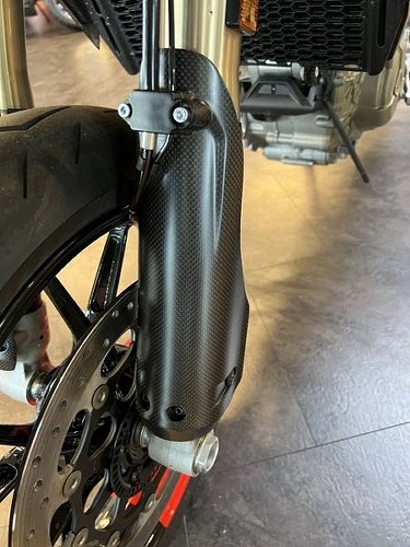 Carbonworld fork protectors, carbon suitable for Ducati 698