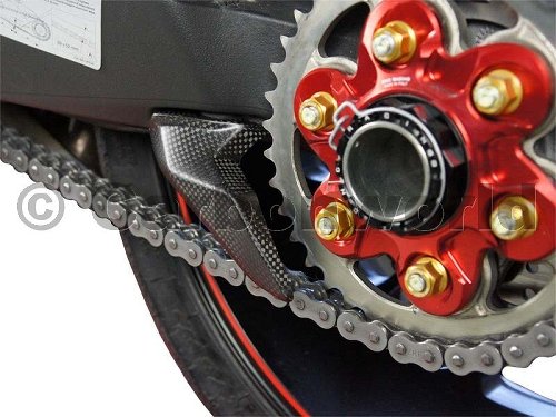 Carbonworld chain guard, bottom, carbon suitable for Ducati