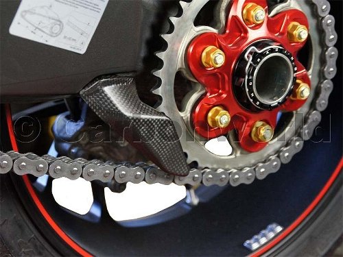 Carbonworld chain guard, bottom, carbon suitable for Ducati