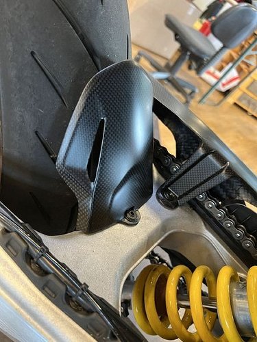 Carbonworld mudguard, rear, short, carbon suitable for
