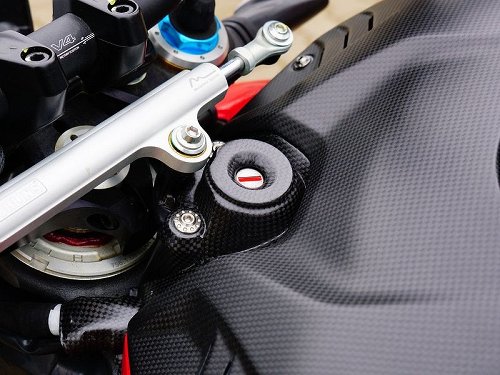 Carbonworld ignition lock cover, carbon suitable for Ducati