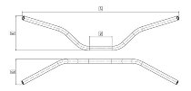 Tommaselli Tourenlenker Stahl Verchromt 22 mm Mittlere