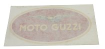 Tankaufkleber Moto Guzzi rot/gold, links