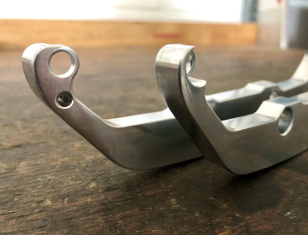 Cylinder guard, angular, polished - for large Moto Guzzi Spare