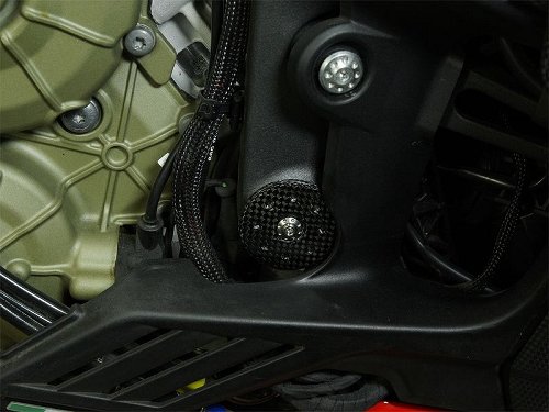 Tapón de cuadro Carbonworld, delantero, carbono, mate