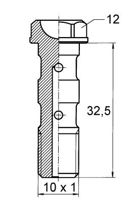 B&H Hohlschr. lang 3/8´x24 Alu, 32,5mm