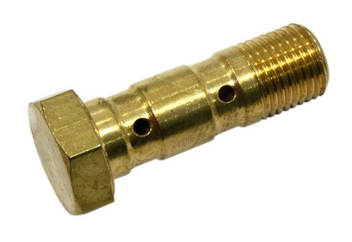 B&H Banjo bolt, long, browned M10x1x32,5mm