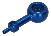 B&H ring connection 0° Ergal, blue, long, 24mm