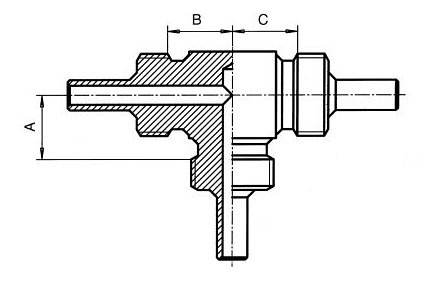 B&H rake distributor 3 way Ergal, blue, freischweb