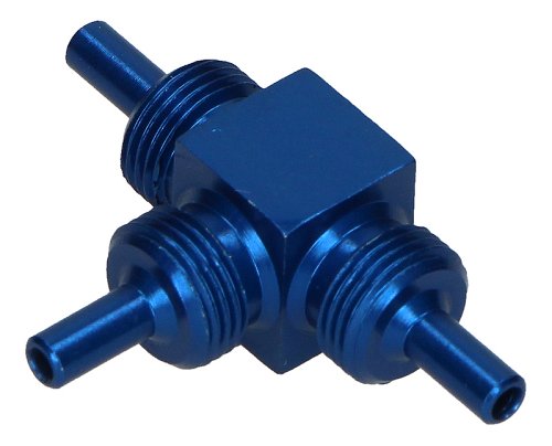 B&H rake distributor 3 way Ergal, blue, freischweb