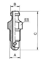 B&H bleeder nipple M6x1 Ergal, blue