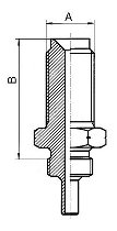 B&H raccord M rigide Nickel M10x1, 27mm