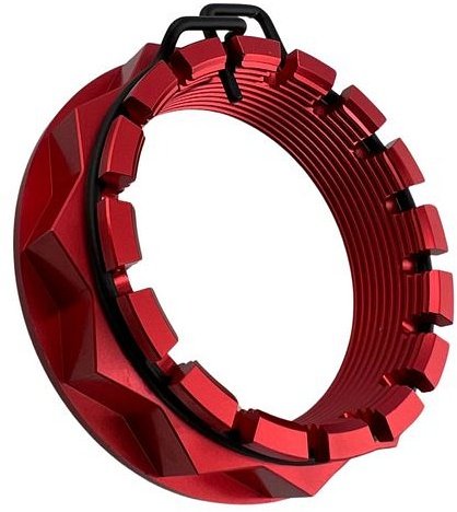 Carbonworld rear wheel nut, red, large axle suitable for