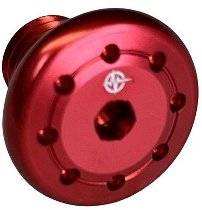Carbonworld cover screws, passenger pegs, red, 4 pieces