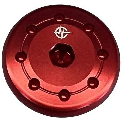Carbonworld cover screws, passenger pegs, red, 4 pieces