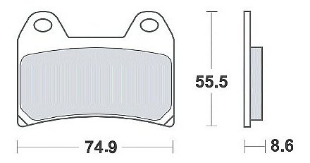 Jeu de plaquettes P4 30/34 Radial Sinter Racing (2 axes)