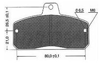 Kart Bremsbelag Tibi     16,0mm