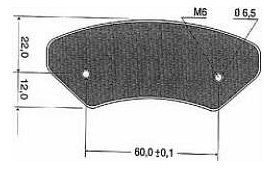 Kart Bremsbelag Swiss Hutl. 12,5mm