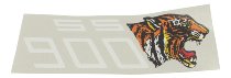 Ducati Side cover sticker, left side with tiger head - 900