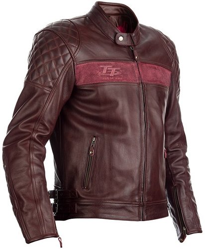 RST IOM TT Brandish Lederjacke - Rot Größe S