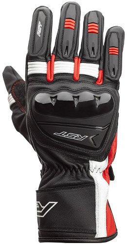 RST Pilot CE Leder Gloves Schwarz/Rot/Weiss Größe S