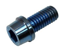 Hexagon socket screw, titanium, M8x16, blue NML