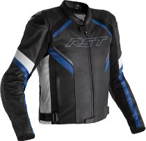 RST Sabre CE Leather Jacket - Black/White/Blue Size M