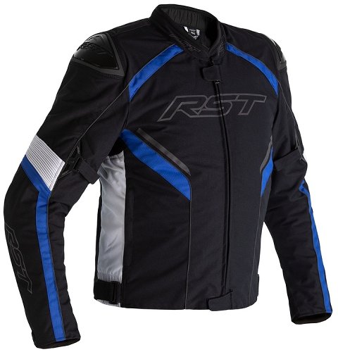 RST Sabre Airbag Textiljacke - Schwarz/Weiß/Blau Größe S