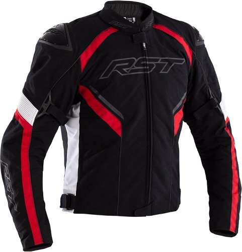 RST Sabre CE Textile Jacket - Black/White/Red Size S