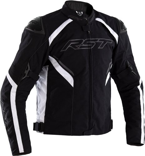 RST Sabre CE Textile Jacket - Black/Black/White Size M