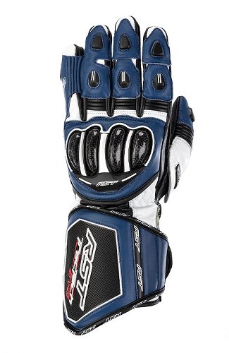 RST Tractech Evo 4 Leather Gloves Blue/White/Black M