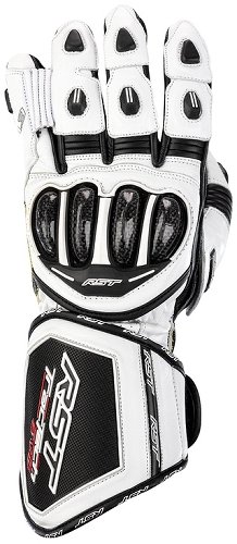 RST Tractech Evo 4 Leather Gloves White/Black XS