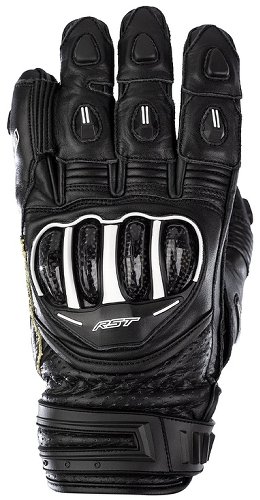 RST Tractech Evo 4 Short Leder Handschuhe Schwarz Größe XS