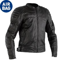 RST Fusion Airbag Jacke Leder Schwarz Größe S