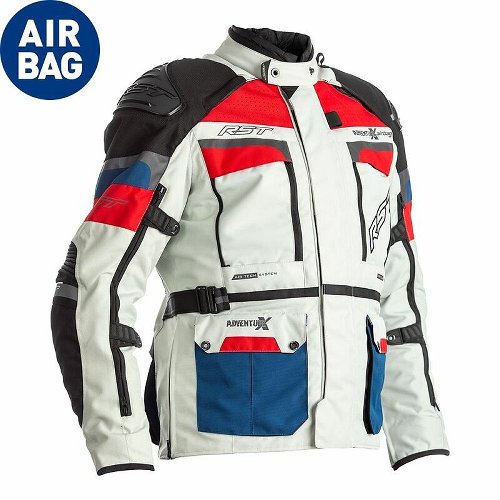 RST Adventure-X Airbag Textiljacke - Blau/Rot Größe S