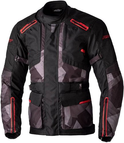 RST Endurance CE Textile Jacket - Black/Camo/Red Size M