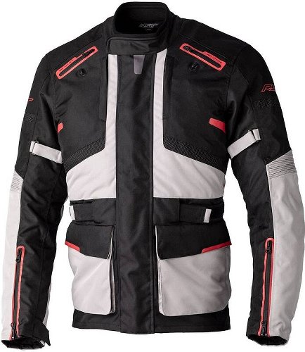 RST Endurance CE Textile Jacket - Black/Silver/Red Size 4XL