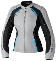 RST Ladies Ava CE Textile Jacket - Silver/Black/Blue Size XS