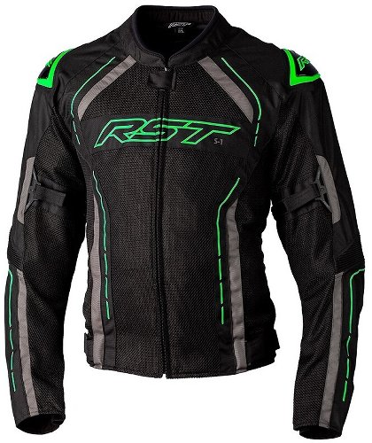 RST S1 Mesh CE Textile Jacket - Black/Neon Green Size S