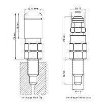 válvula de purga stahlbus M8x1x12mm, acero