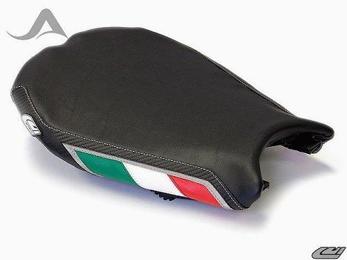 Luimoto Sitzbankbezug `Team Italia`, schwarz-silber - Ducati