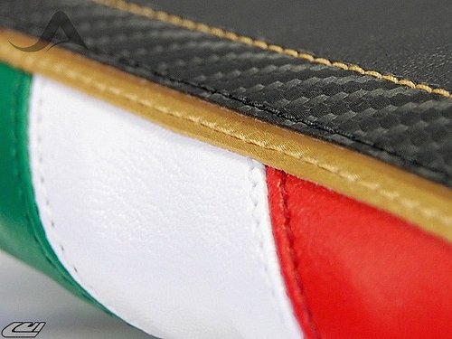 Luimoto Seat cover `Team Italia`, black-gold - Ducati 848,