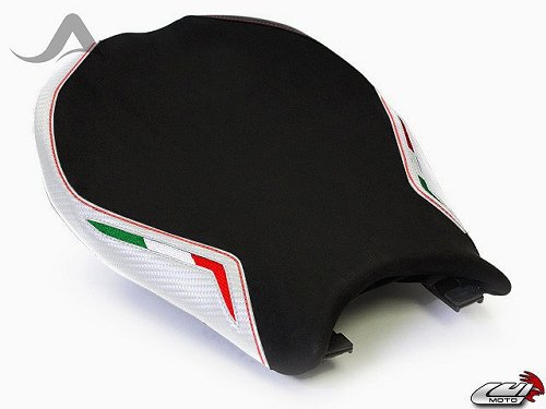 Luimoto Seat cover `Team Italia Suede` black-white-red -