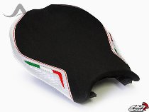 Luimoto Seat cover `Team Italia Suede` black-white-red -