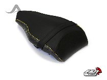 Luimoto Pillion seat cover `Team Italia Suede` black-yellow